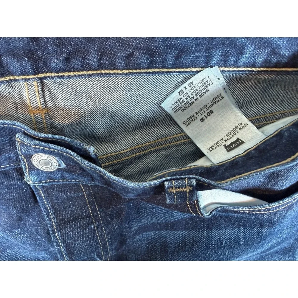 Levi's‎ 501 Original Authentic Jeans Men 40x32 (39x30.5) Blue Denim Straight Fit